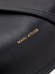 Manu Atelier Black Suede Leather Ilda Bag - Image 8 of 9