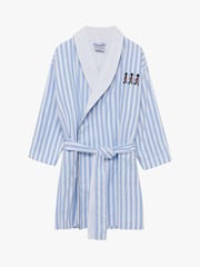 Trotters London Blue Stripe Felix 100% Cotton Bathrobe - Image 1 of 3