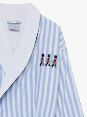 Trotters London Blue Stripe Felix 100% Cotton Bathrobe - Image 3 of 3
