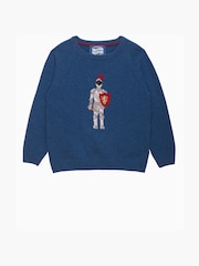 Trotters London Blue Marl Knight Jumper - Image 1 of 3