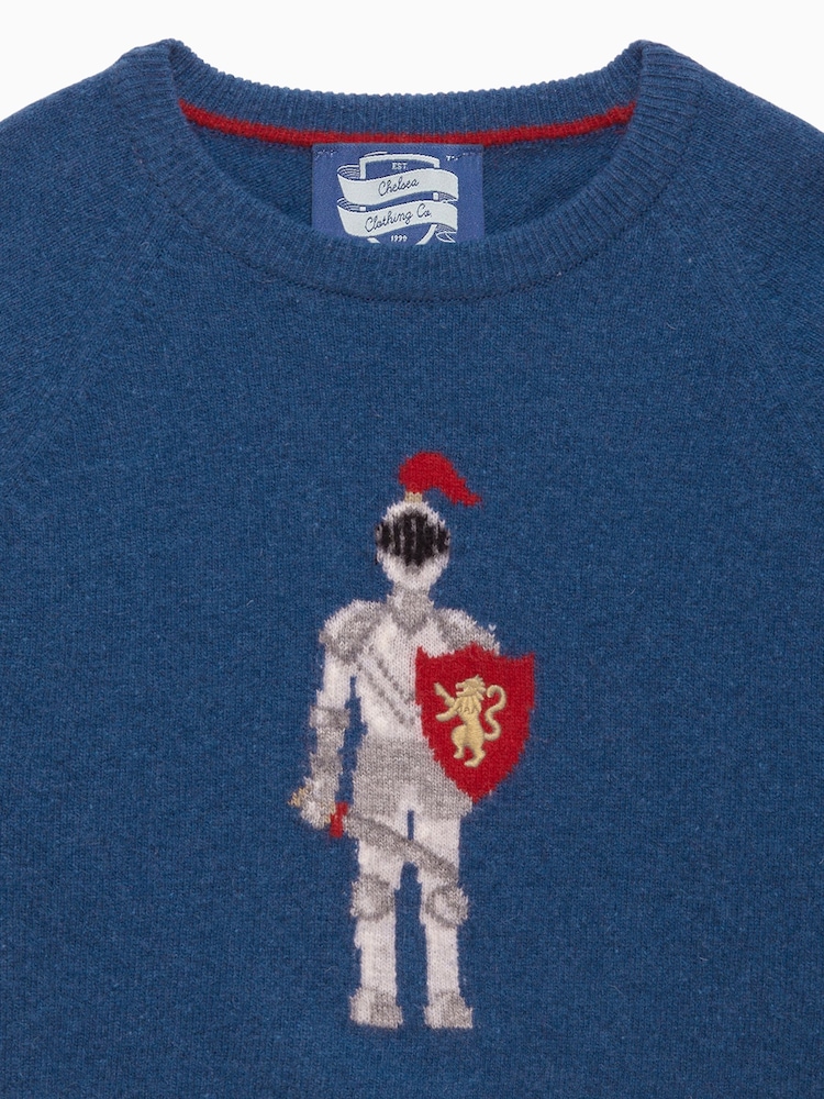 Trotters London Blue Marl Knight Jumper - Image 3 of 3