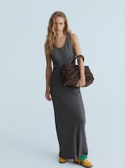 Manu Atelier Brown Suede Le Cambon 35 Handbag - Image 1 of 9
