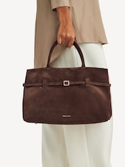 Manu Atelier Brown Suede Le Cambon 35 Handbag - Image 3 of 9