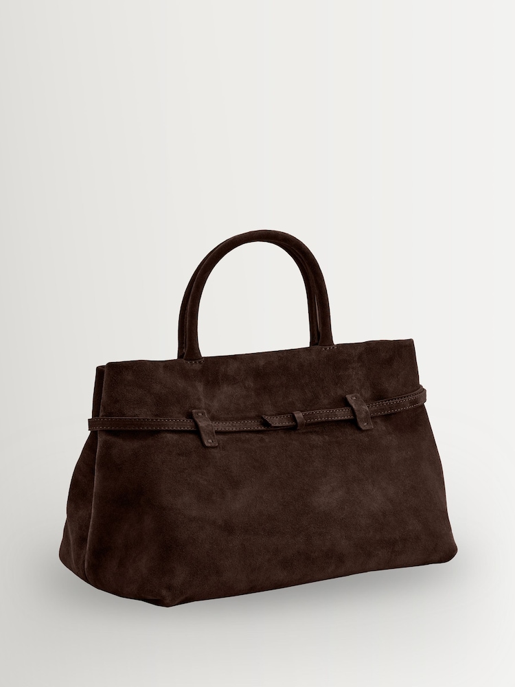 Manu Atelier Brown Suede Le Cambon 35 Handbag - Image 5 of 5 Manu Atelier Brown Suede Le Cambon 35 Handbag - Image 5 of 5