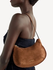 Manu Atelier Chocolate Suede Leather Ilda Bag - Image 2 of 4