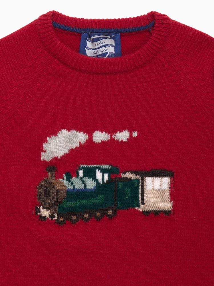 Suéter rojo de tren de vapor de Trotters London - Imagen 3 de 3