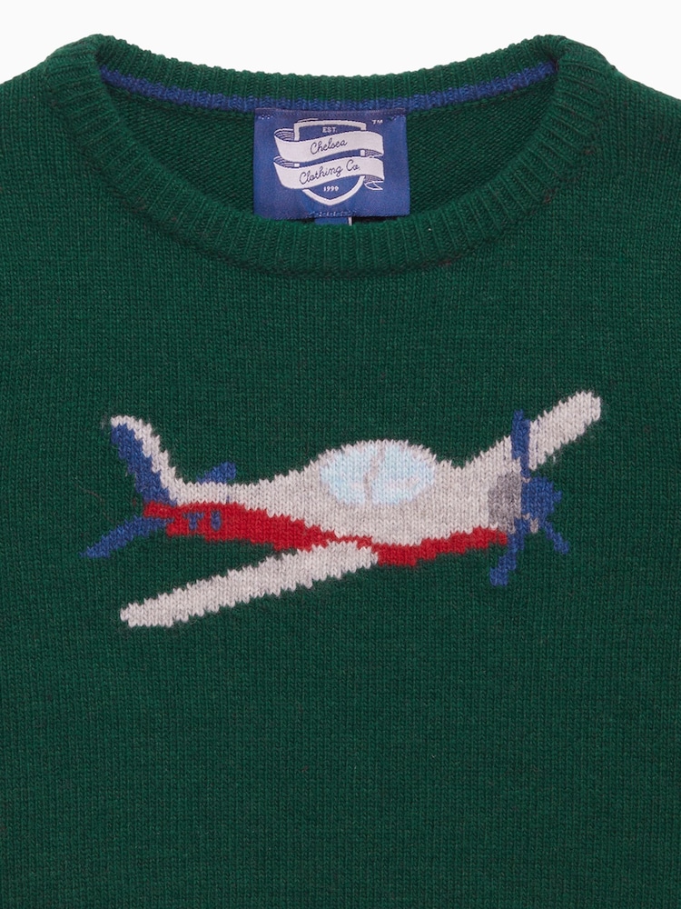 Trotters London Green Plane Jumper - Image 3 of 3