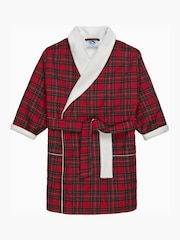 Trotters London Red 100% Cotton Cosy Tartan Robe - Image 1 of 3