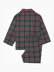 Trotters London Green Christmas Tartan Nutcracker 100% Cotton Pyjamas - Image 2 of 2