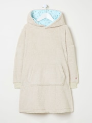 FatFace Natural Oversized Rabbit Fleece Hoodie - Image 4 of 4