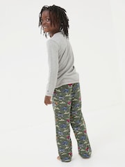 FatFace Khaki Green Vehicles Pyjama Set - Image 2 of 5