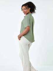 Roman Green Button Up Pocket Shirt - Image 3 of 5