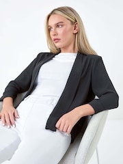 Roman Black Edge To Edge Jacket - Image 1 of 5