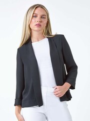 Roman Black Edge To Edge Jacket - Image 4 of 5