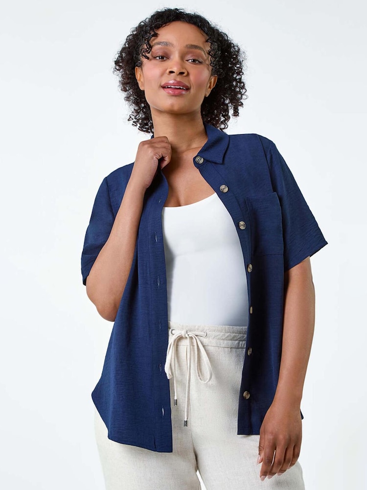 Roman Blue Button Up Pocket Shirt - Image 1 of 5