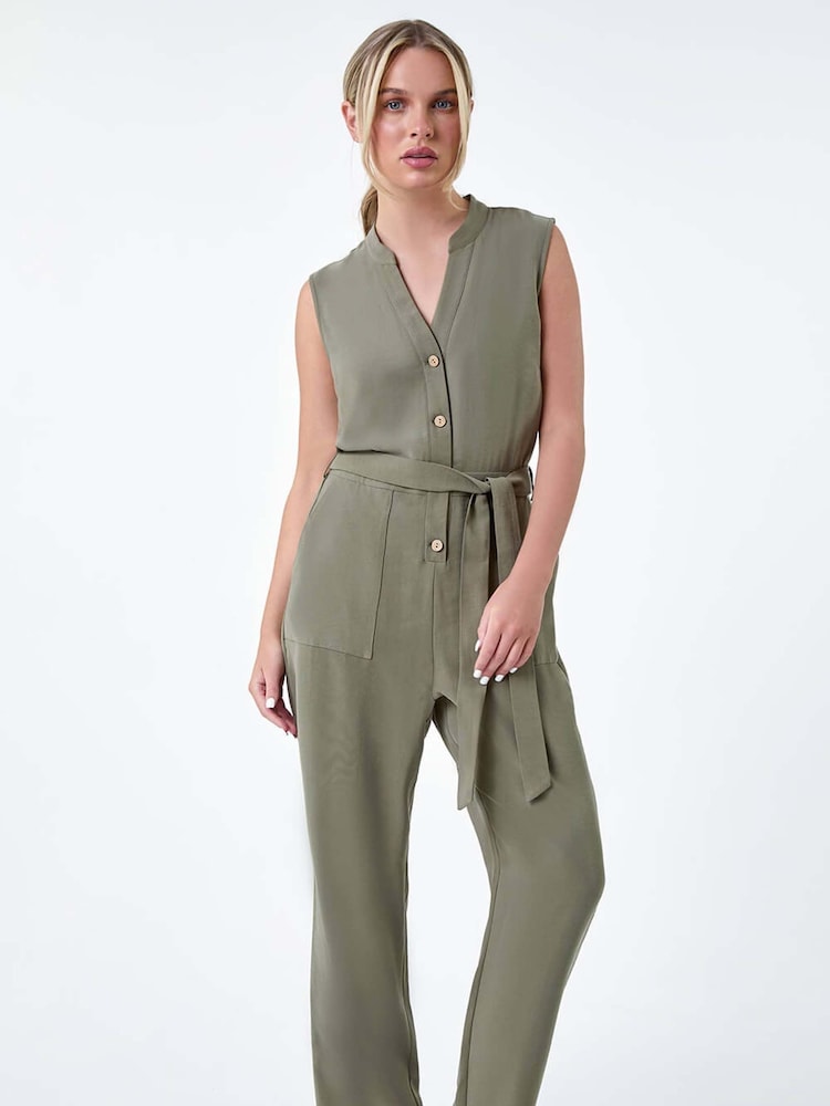 Roman Button Detail Pocket Jumpsuit - Imagen 2 de 5