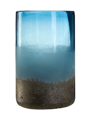 Fifty Five South Blue Chiara Glass Vase with Sand Effect - Image 2 of 5