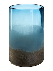 Fifty Five South Blue Chiara Glass Vase with Sand Effect - Image 3 of 5