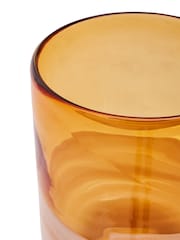 Fifty Five South Amber Cleo Glass Vase with Gold Finishing - Image 4 of 6