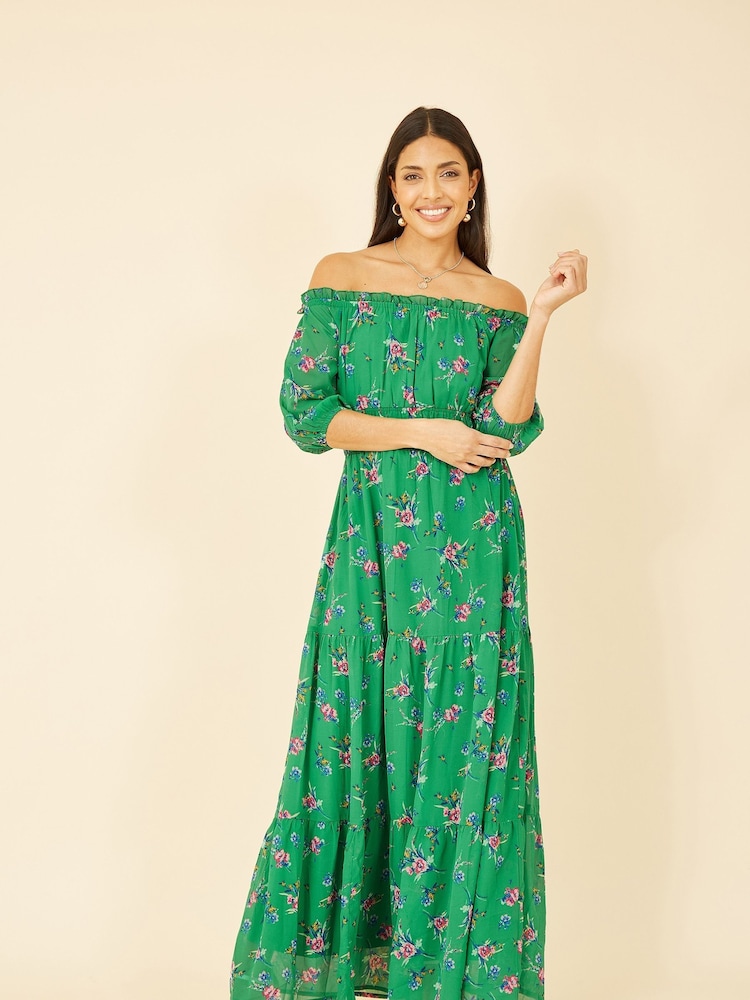 Yumi Bardot Langärmeliges Maxikleid mit Blumenmuster - Bild 1 von 5