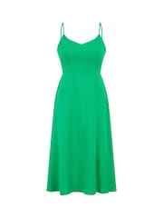 Yumi Green Viscose Tie Back Midi Sun Dress - Image 5 of 5