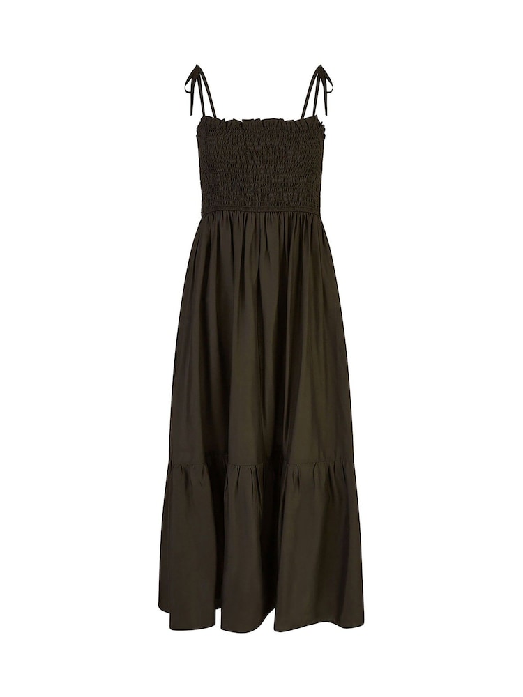 Yumi Black Ikat Print Midi Sun Dress - Image 5 of 5