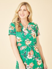 Robe Yumi Floral taille froncée - Image 3 de 5