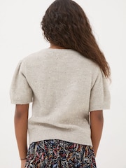 Oatmeal Sequin Knitted Top - Image 2 of 4