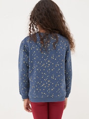 FatFace Navy Star Crew Sweater - Image 2 of 5