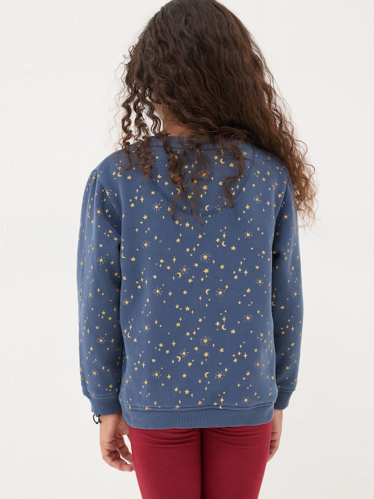 FatFace Navy Star Crew Sweater - Image 2 of 5 FatFace Navy Star Crew Sweater - Image 2 of 5