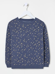 FatFace Navy Star Crew Sweater - Image 5 of 5