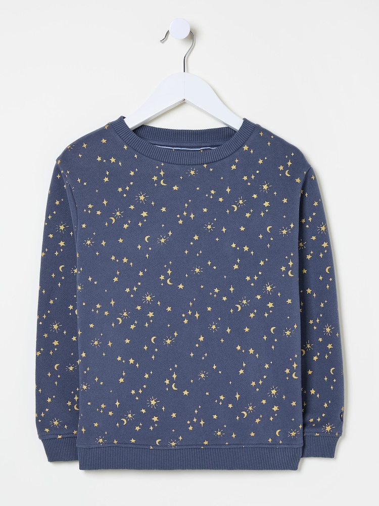 FatFace Navy Star Crew Sweater - Image 5 of 5 FatFace Navy Star Crew Sweater - Image 5 of 5