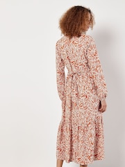 Apricot Orange Animal Print Swirl Dress - Image 2 of 4