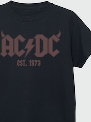 Brands In Black ACDC Horn Logo Boys Music T-Shirt - Image 3 of 3