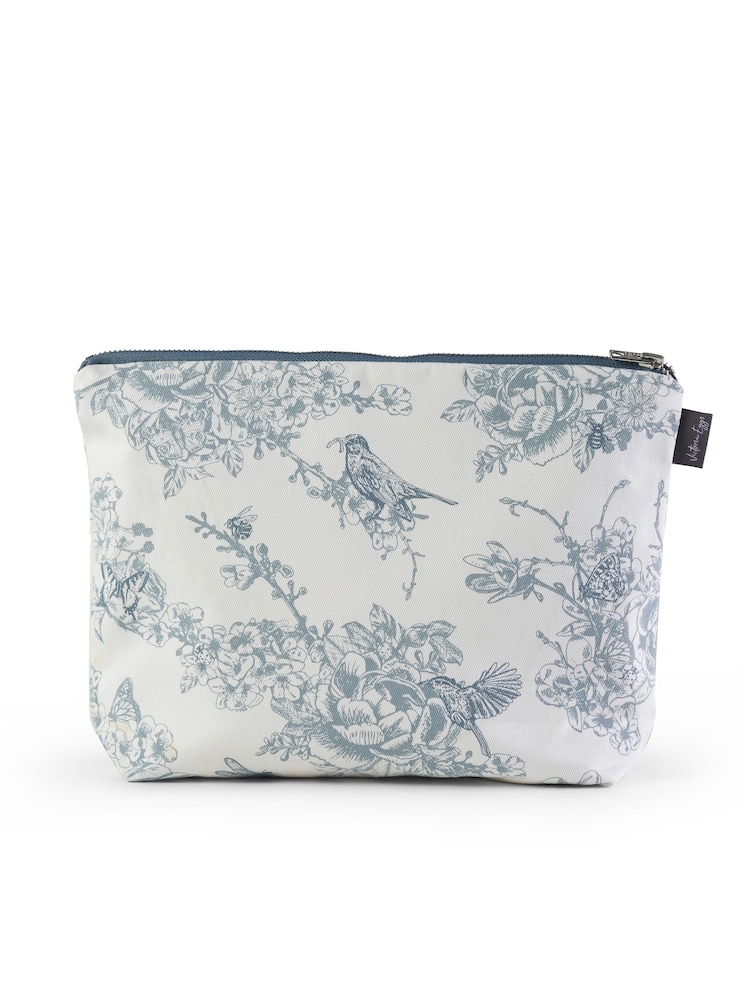 Victoria Eggs Vintage Blues Wildlife in Spring Canvas Bag & Wash 100% Cotton Bag - Image 3 of 3