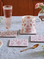 Victoria Eggs Pink Afternoon Tea 2 Set of 4 Coasters - Image 1 of 2