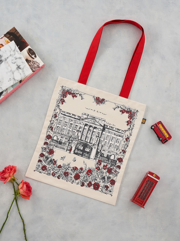 Victoria Eggs Red and Charcoal Royally British Mug & Canvas Bag - Image 2 of 5