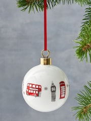 Victoria Eggs Red and Charcoal London Skyline Bauble - Image 1 of 2
