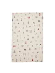 Victoria Eggs Red and Charcoal Simply London 100% CottonSkyline and Big Smoke Tea Towels - Image 4 of 5