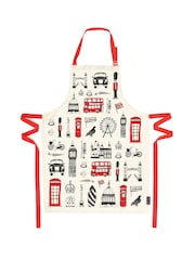 Victoria Eggs Red and Charcoal London Icons Children's Apron Simply 100% Cotton Canvas Bag - Image 3 of 4