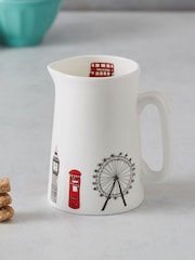 Victoria Eggs Red and Charcoal London Skyline 1/2 Pint Jug - Image 1 of 1