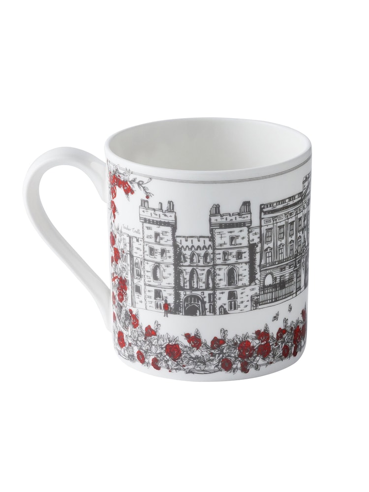 Victoria Eggs Red and Charcoal Royally British Mugs 2 Pack - Image 2 of 2