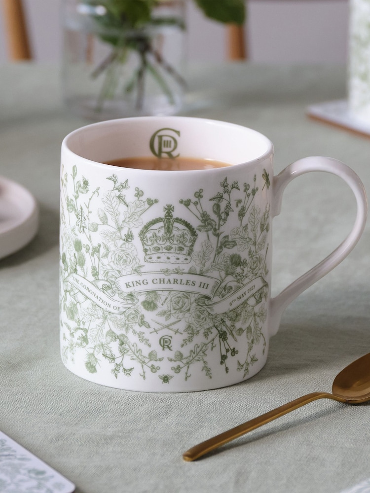 Victoria Eggs Green King Charles III Coronation Mug & Canvas Bag - Image 1 of 5
