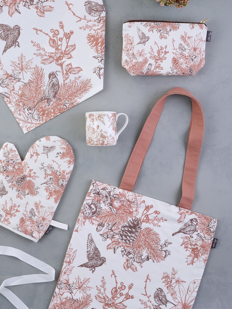 Victoria Eggs Deep Brown and Russet Autumn Garden Canvas & Cosmetics 100% Cotton Bag - Image 4 of 4