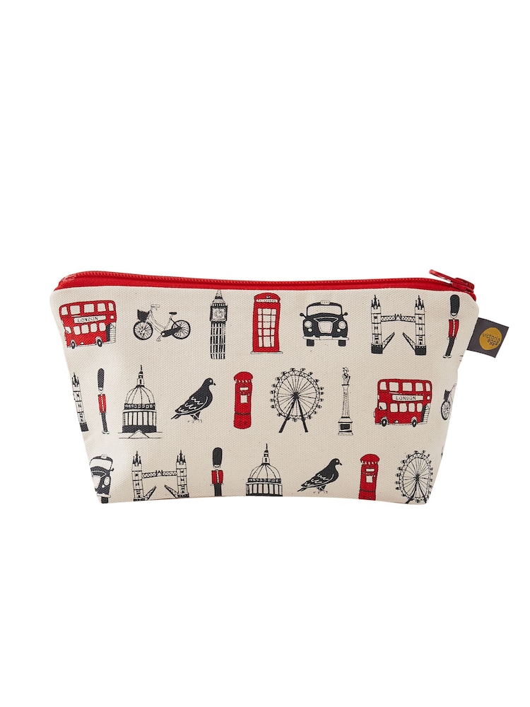 Victoria Eggs Red and Charcoal London Icons Cosmetic Bag A5 100% Cotton Notebooks 2 Pack - Image 3 of 3