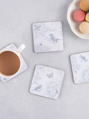 Victoria Eggs Blue Wildlife in Spring 2 Set of 4 Coasters - Image 1 of 2