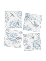 Victoria Eggs Blue Wildlife in Spring 2 Set of 4 Coasters - Image 2 of 2