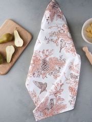 Victoria Eggs Deep Brown and Russet Autumn Garden 100% Cotton Pot Grab and Tea Towel - Image 1 of 4