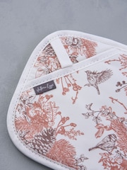 Victoria Eggs Deep Brown and Russet Autumn Garden 100% Cotton Pot Grab and Tea Towel - Image 3 of 4
