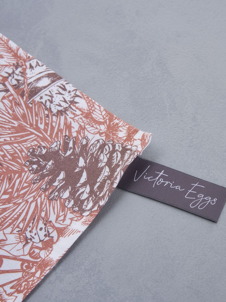 Victoria Eggs Deep Brown and Russet Autumn Garden 100% Cotton Pot Grab and Tea Towel - Image 4 of 4